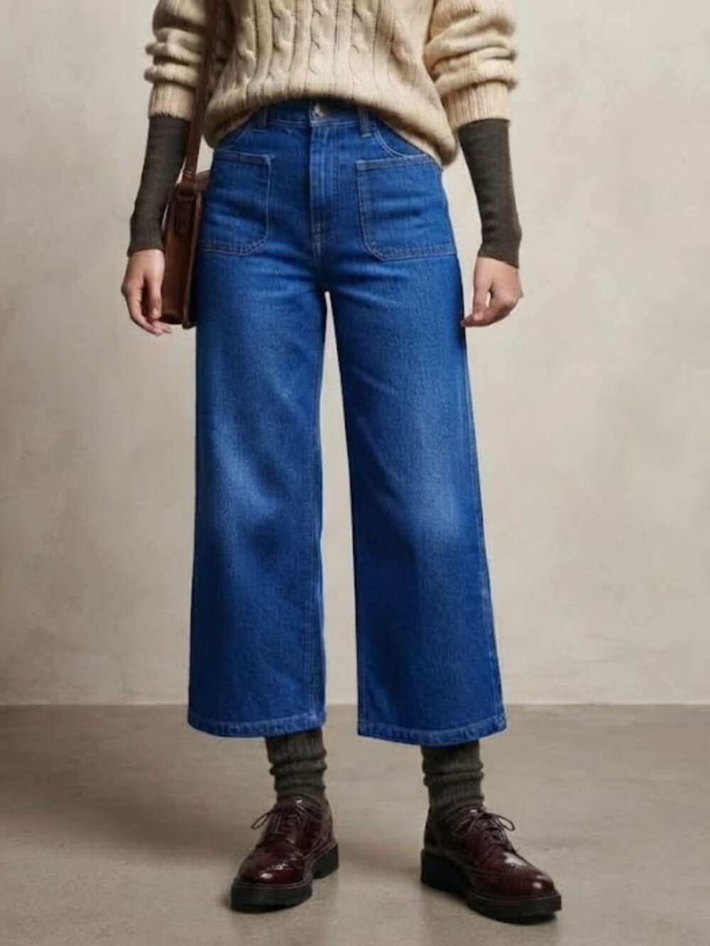 Nicole Miller New York Nomad Super High Rise Wide Leg Jeans Women's Size 14 Dark
